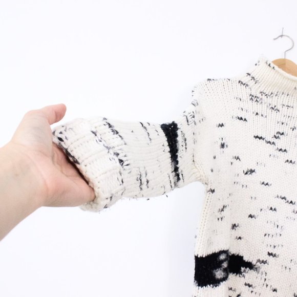 *LINE Knit Cream and Black Turtleneck Sweater - Picture 7 of 7